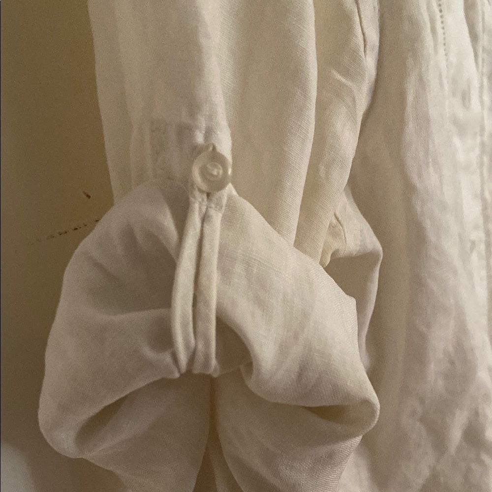 Lauren Ralph Lauren White Linen Blouse - Picture 5 of 5
